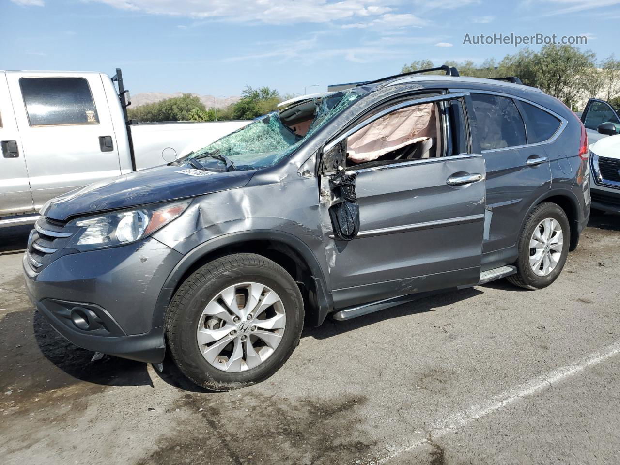 2012 Honda Cr-v Exl Gray vin: 2HKRM3H72CH510226