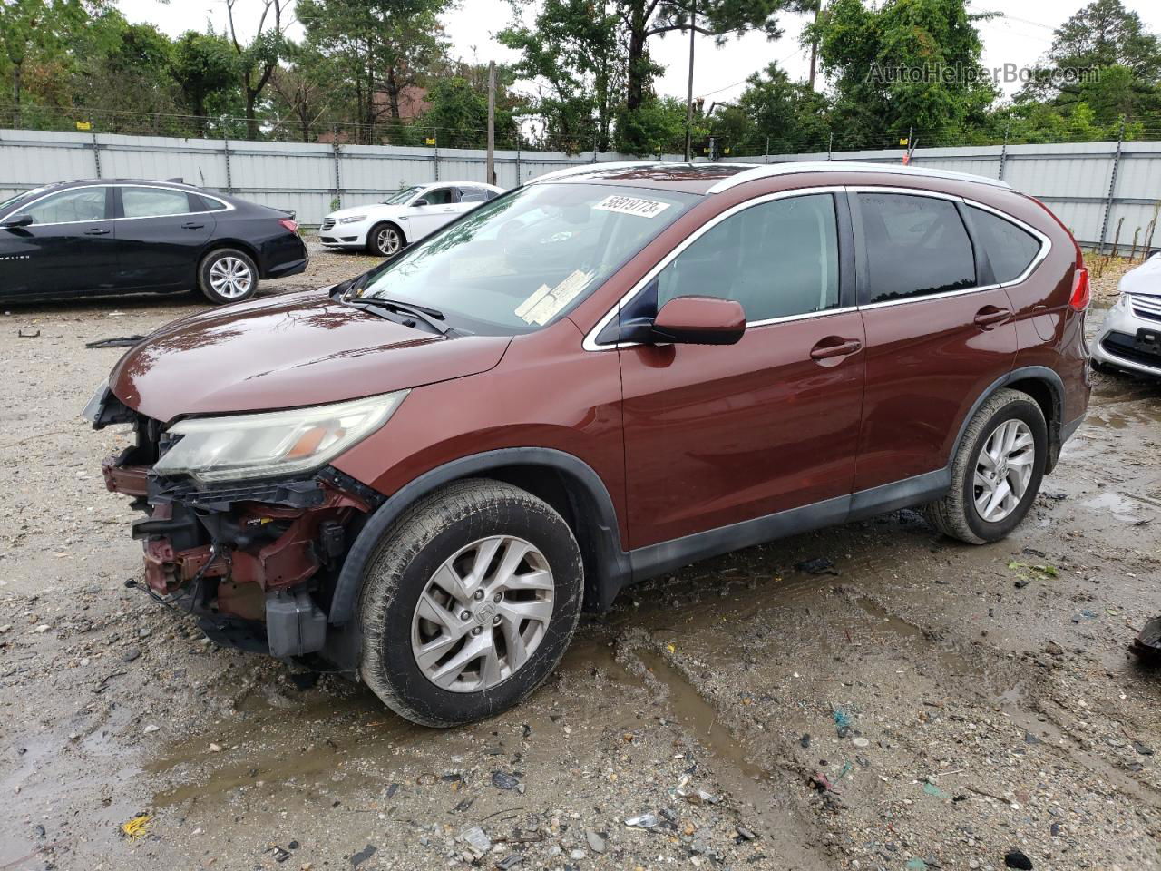 2015 Honda Cr-v Exl Brown vin: 2HKRM3H72FH517715