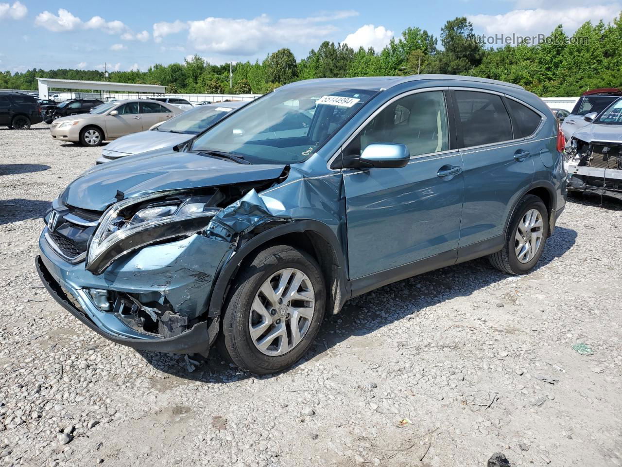 2015 Honda Cr-v Exl Blue vin: 2HKRM3H72FH551931