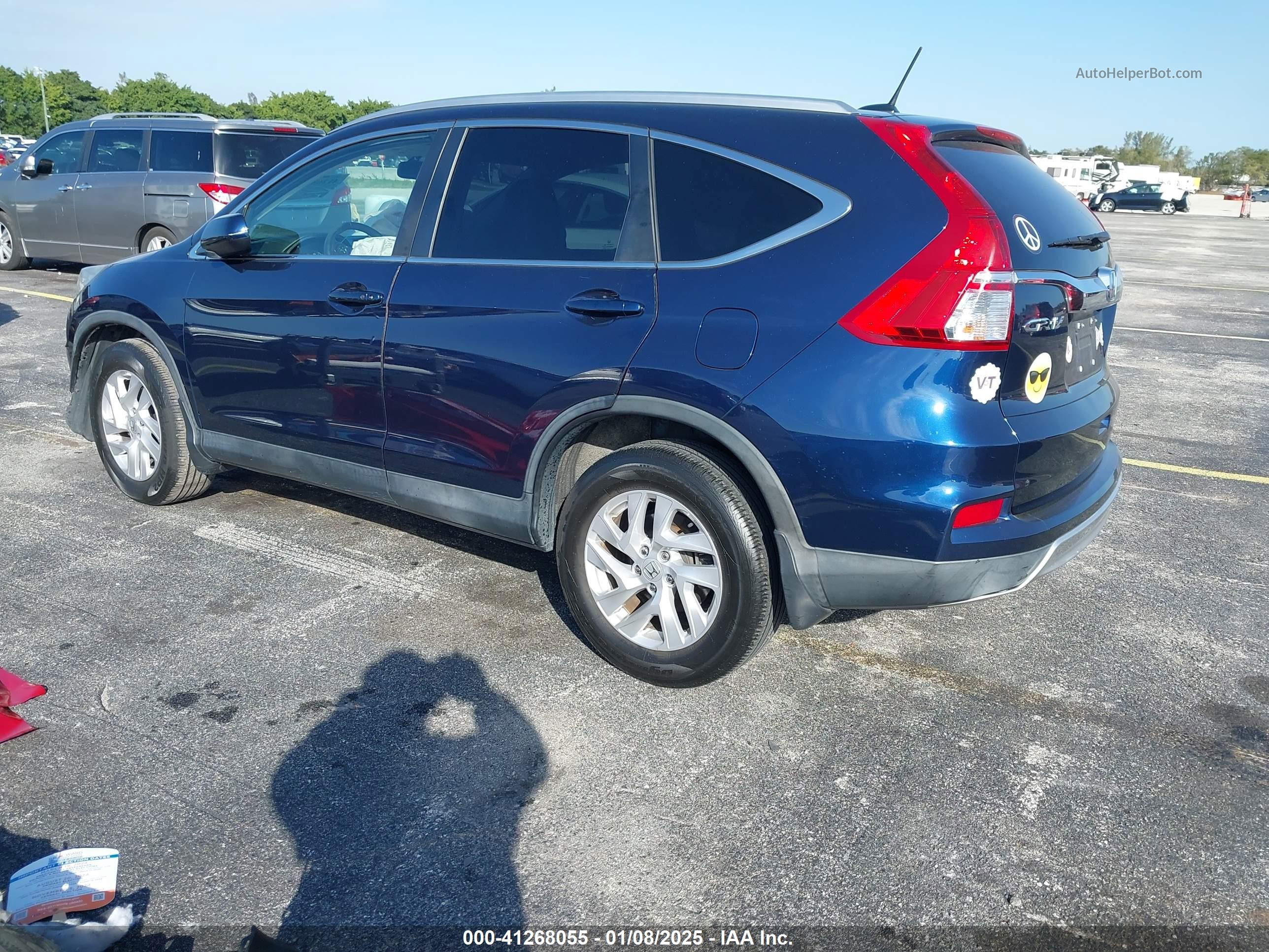 2016 Honda Cr-v Ex-l Blue vin: 2HKRM3H72GH546486