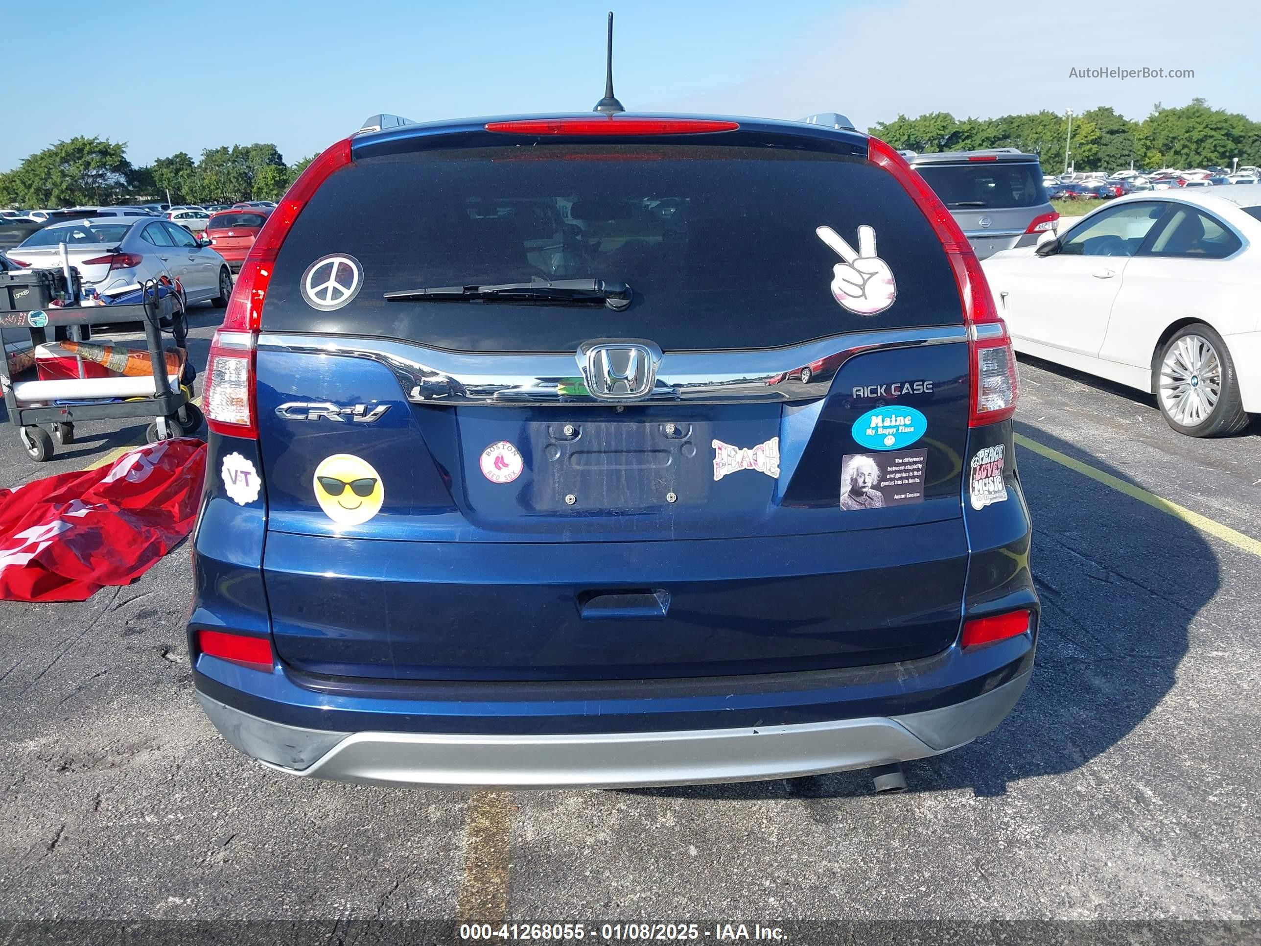 2016 Honda Cr-v Ex-l Blue vin: 2HKRM3H72GH546486