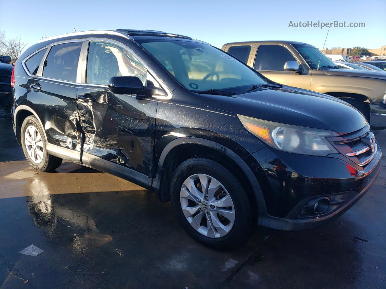 2012 Honda Cr-v Exl Black vin: 2HKRM3H74CH510003