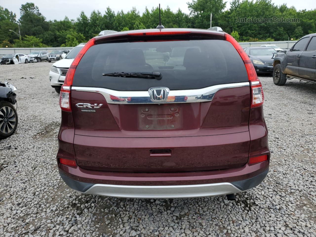 2015 Honda Cr-v Exl Burgundy vin: 2HKRM3H74FH526240