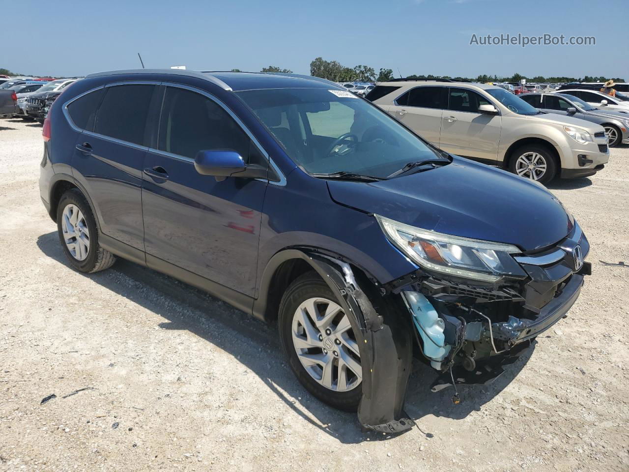 2016 Honda Cr-v Exl Blue vin: 2HKRM3H74GH516955