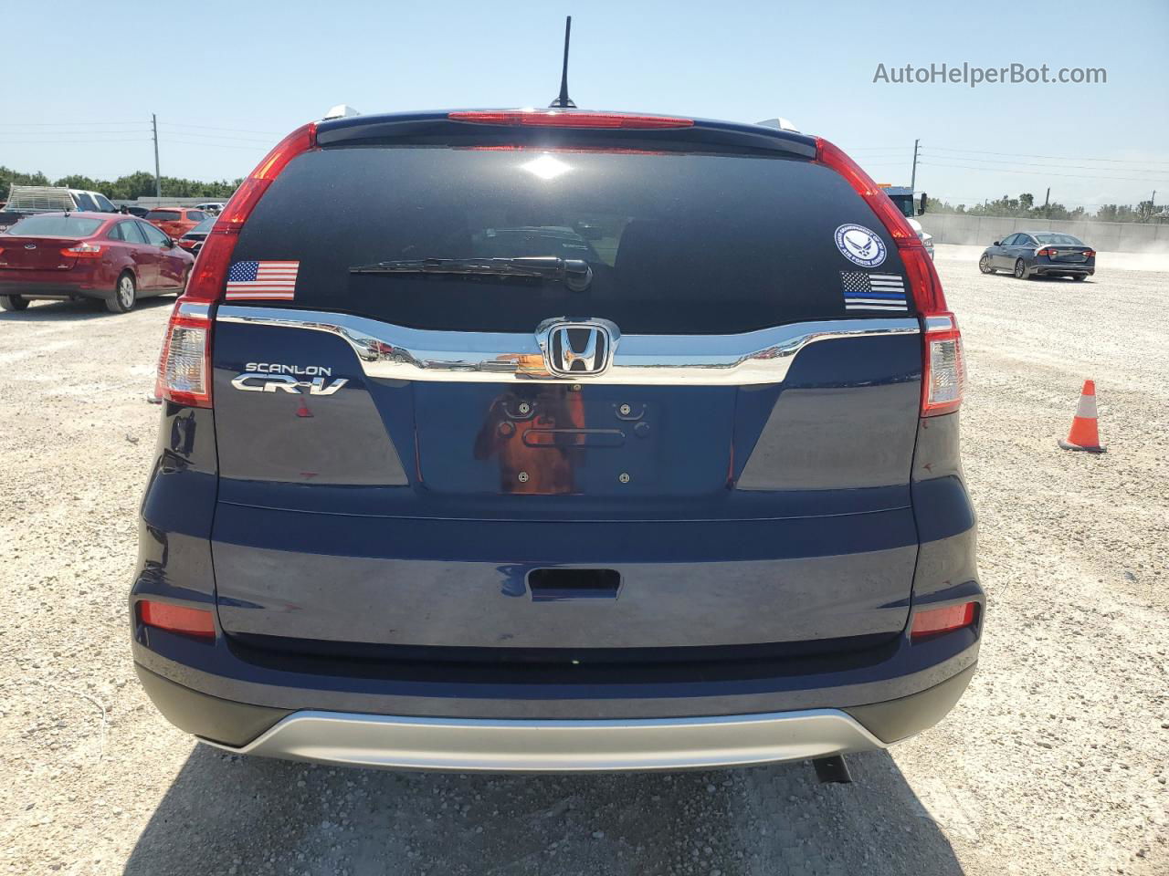 2016 Honda Cr-v Exl Blue vin: 2HKRM3H74GH516955