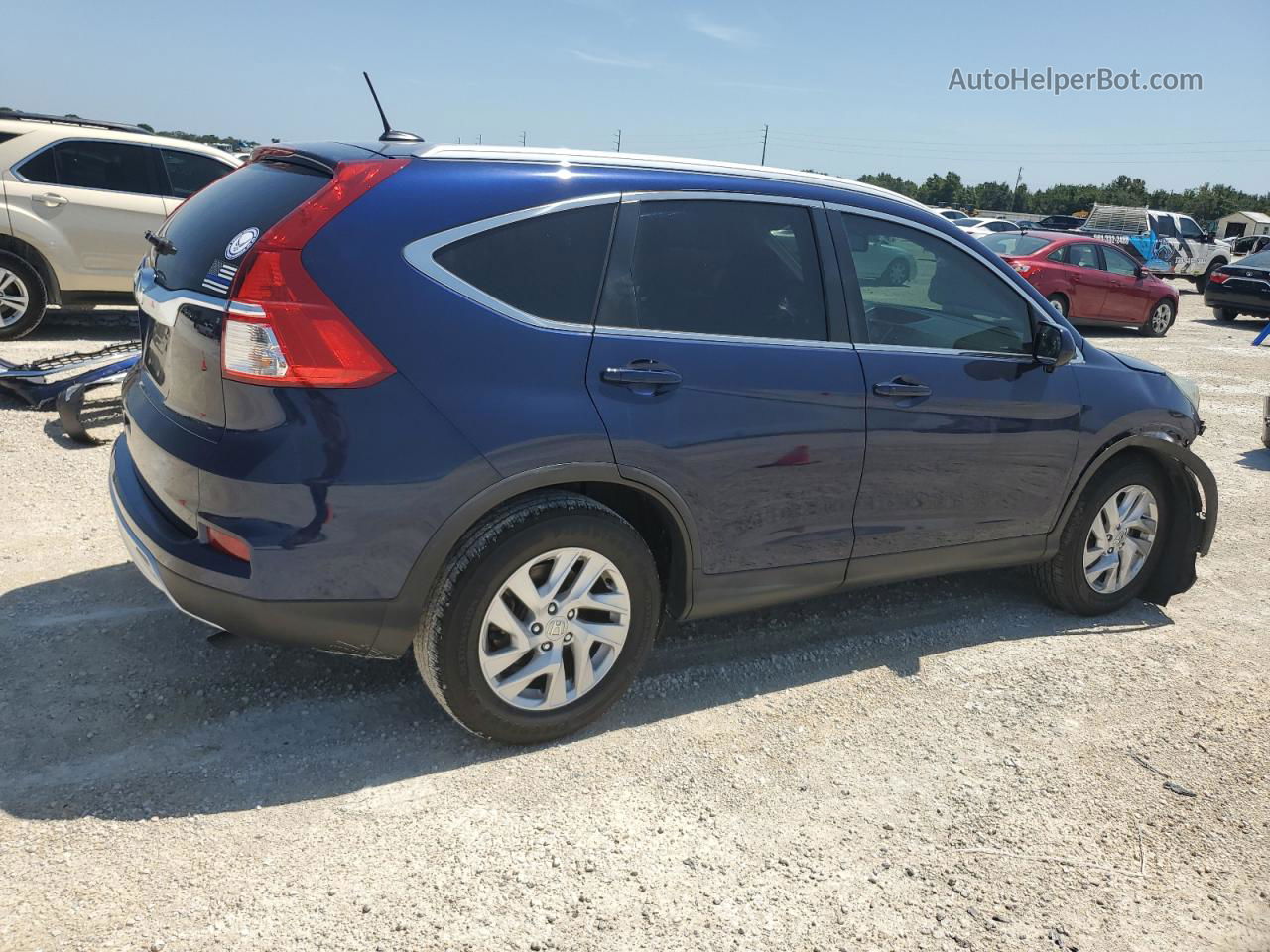 2016 Honda Cr-v Exl Blue vin: 2HKRM3H74GH516955