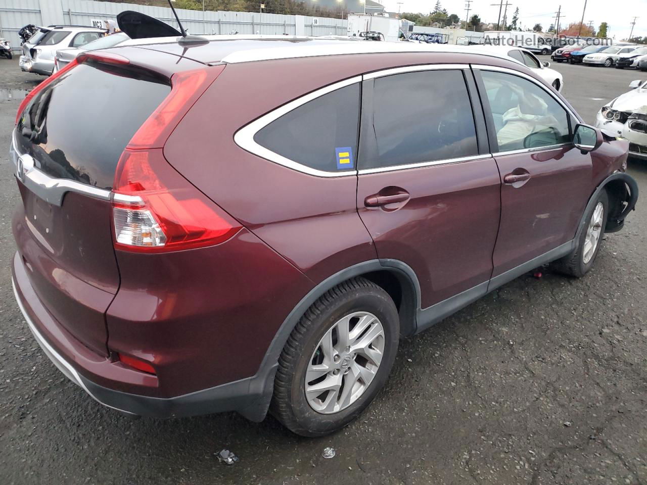 2015 Honda Cr-v Exl Burgundy vin: 2HKRM3H76FH550104