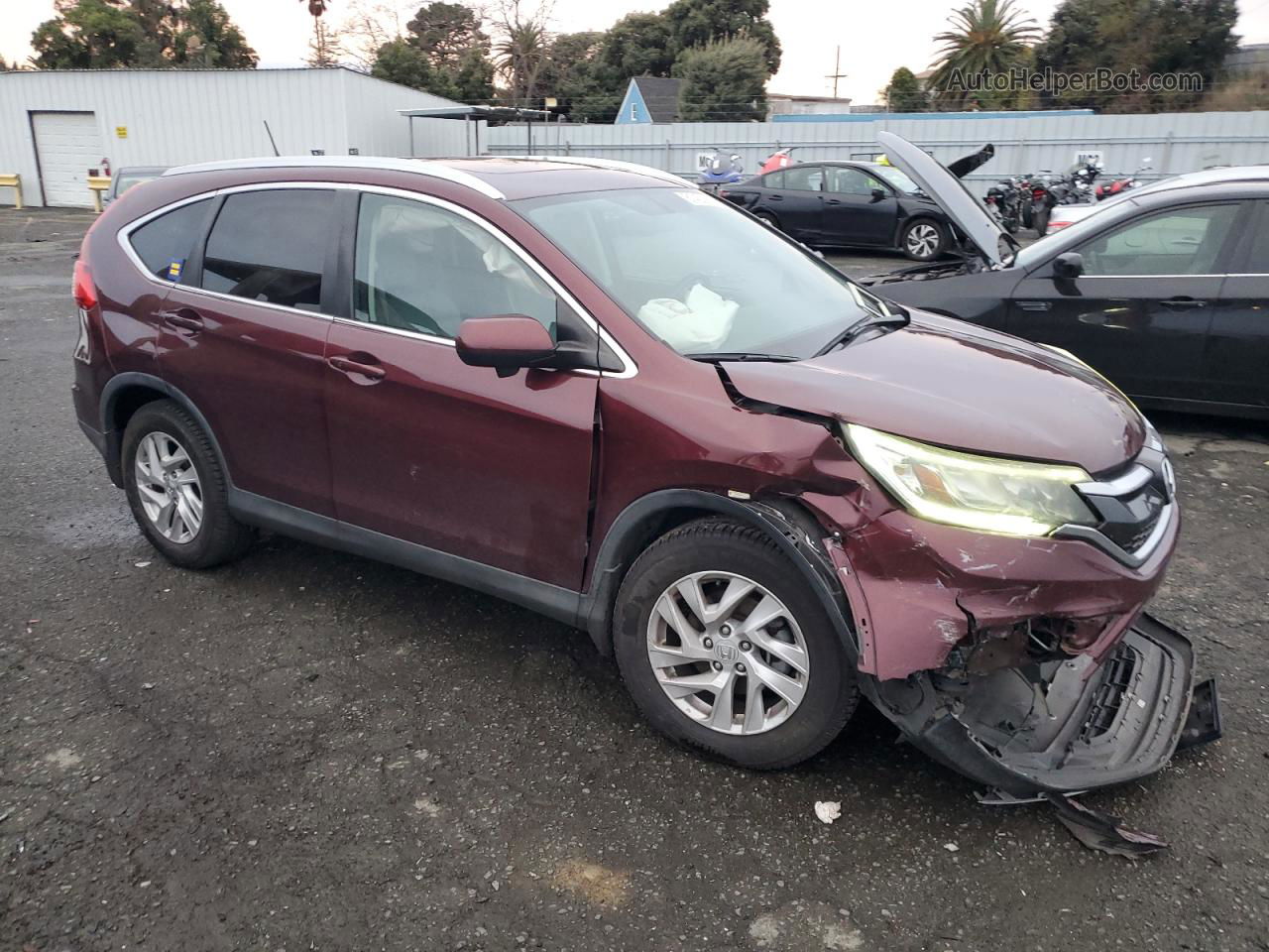 2015 Honda Cr-v Exl Burgundy vin: 2HKRM3H76FH550104