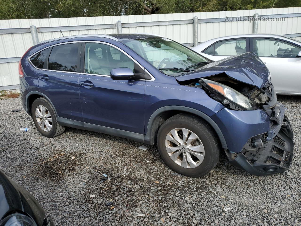 2013 Honda Cr-v Exl Blue vin: 2HKRM3H77DH519151