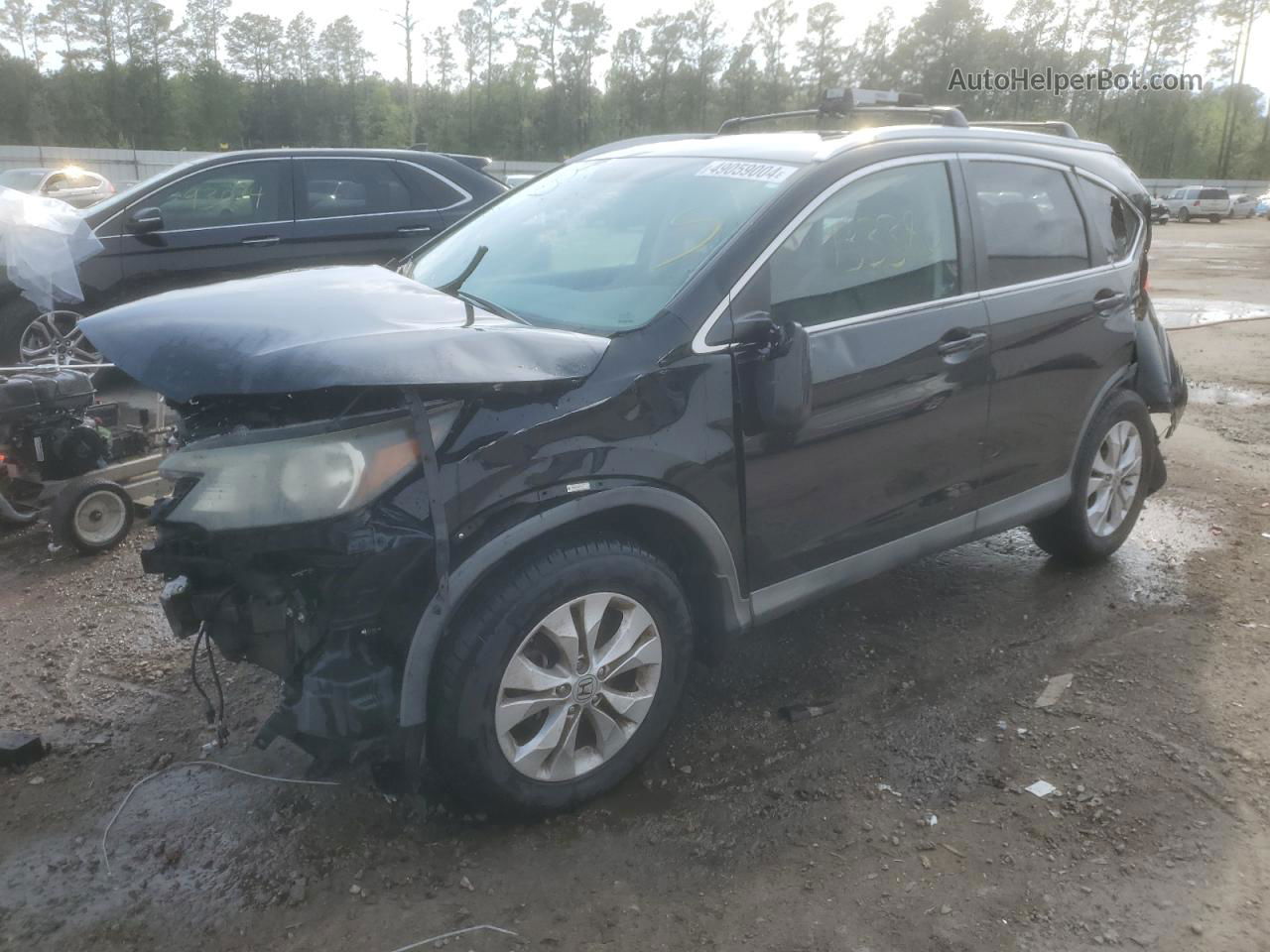 2012 Honda Cr-v Exl Черный vin: 2HKRM3H78CH501319