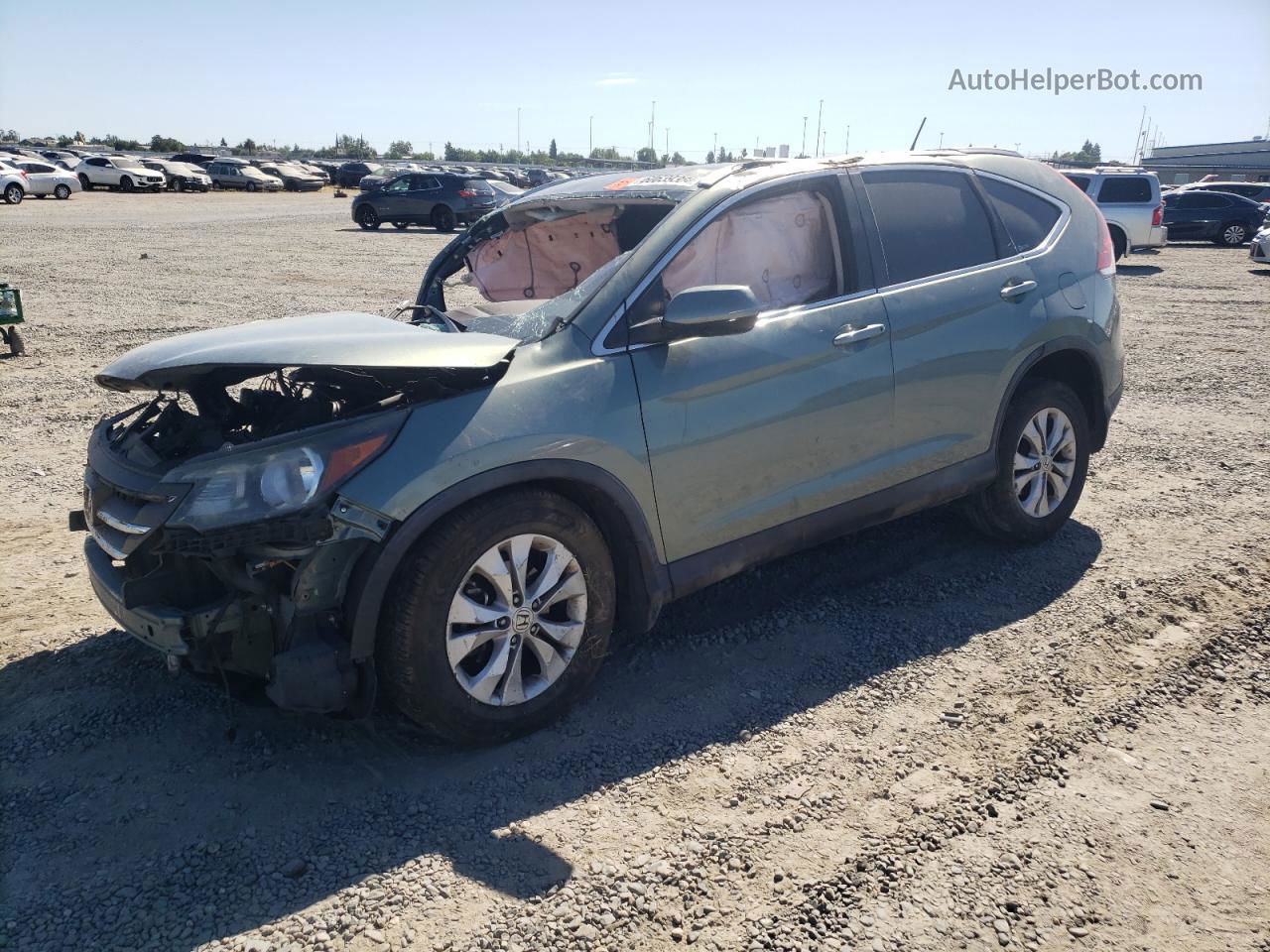 2012 Honda Cr-v Exl Green vin: 2HKRM3H78CH509470