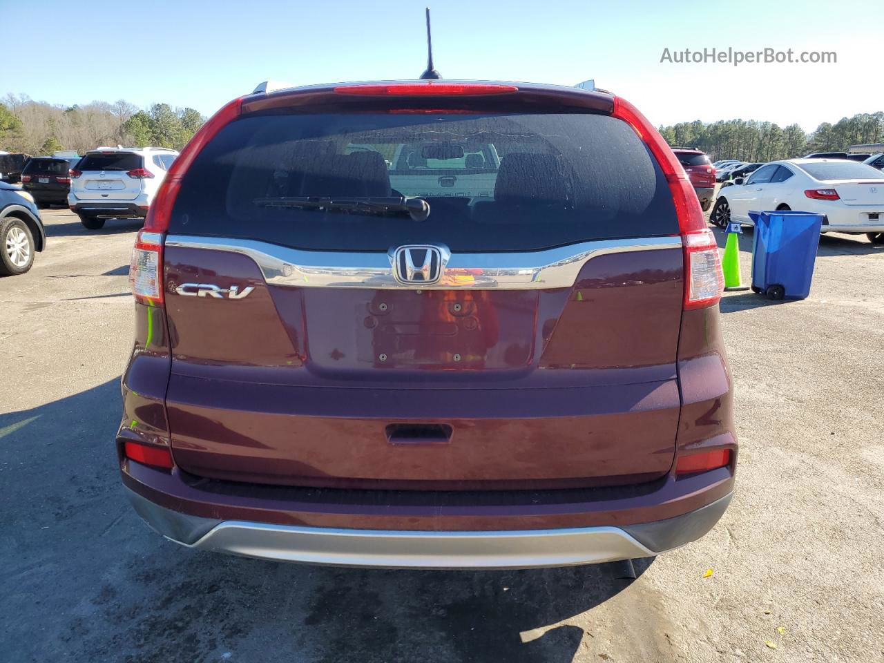 2015 Honda Cr-v Exl Maroon vin: 2HKRM3H78FH536060