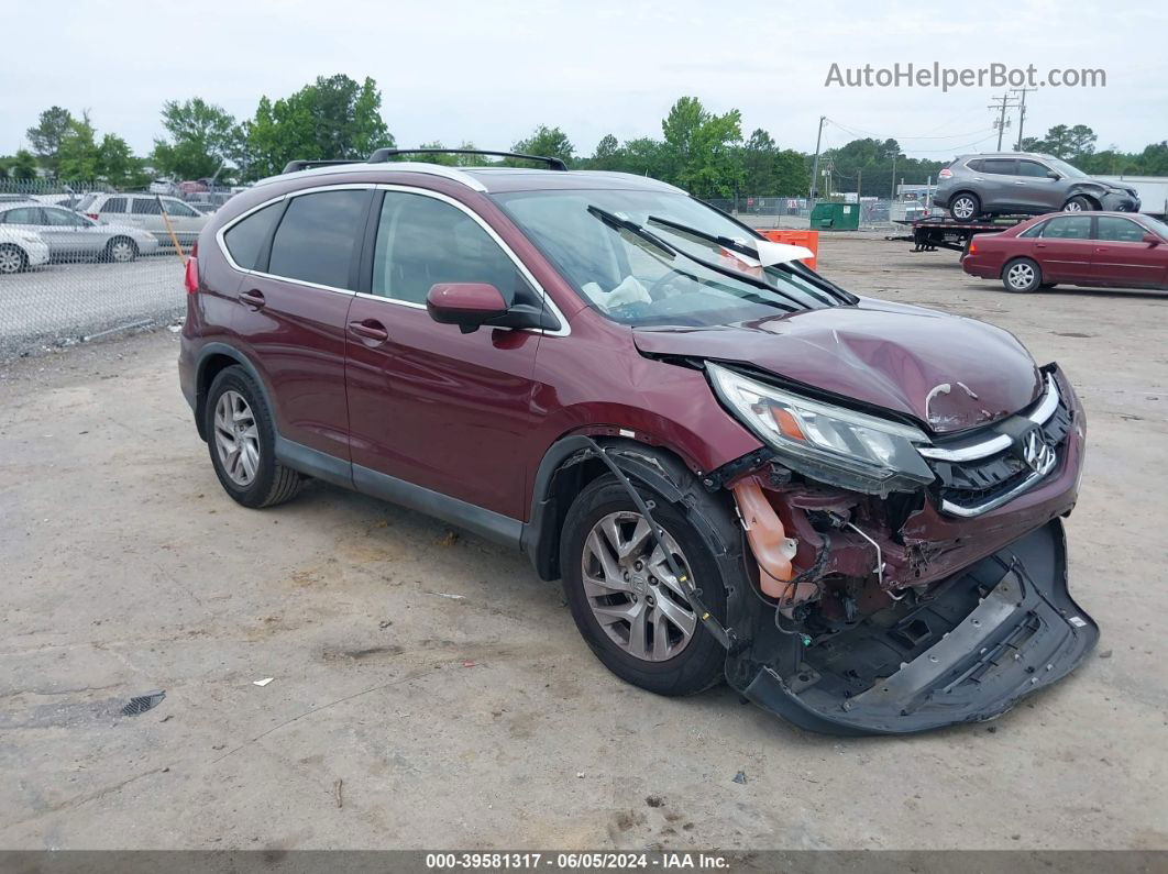 2015 Honda Cr-v Ex-l Burgundy vin: 2HKRM3H79FH535967