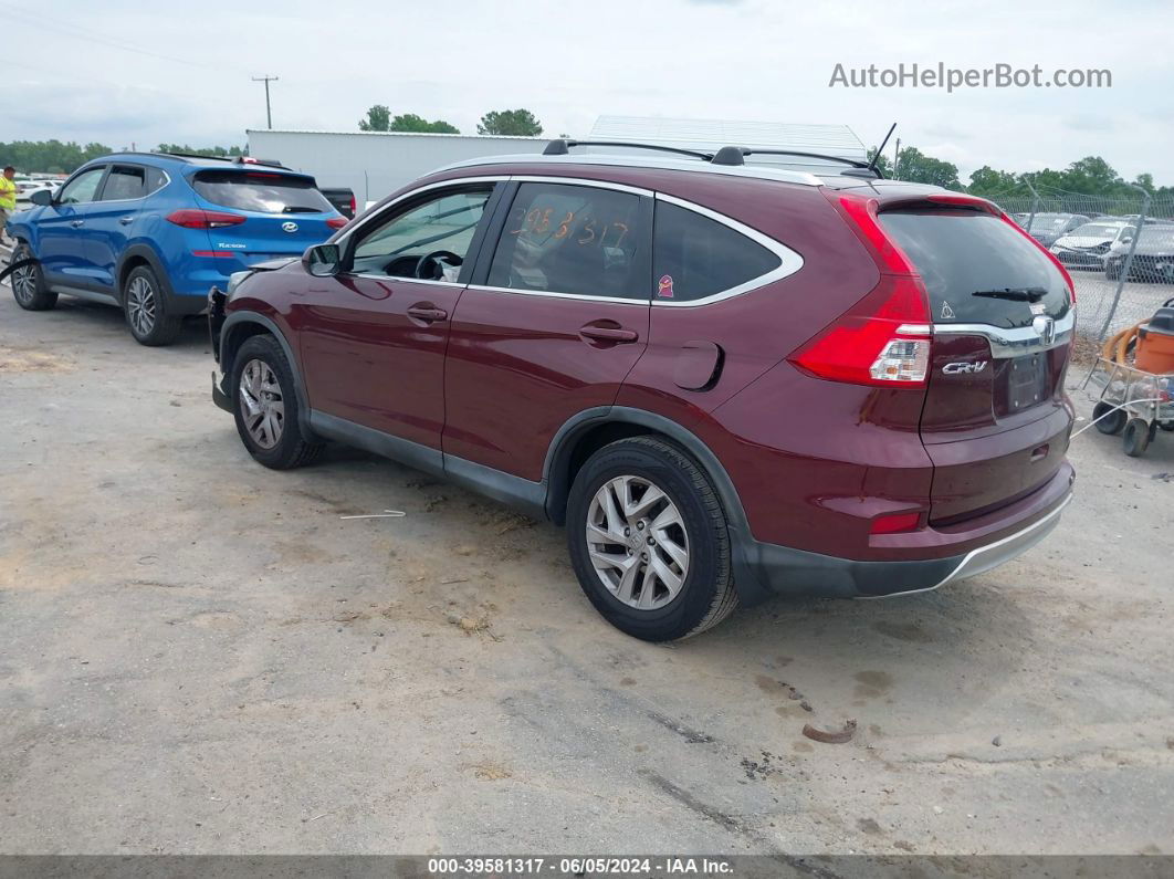 2015 Honda Cr-v Ex-l Burgundy vin: 2HKRM3H79FH535967