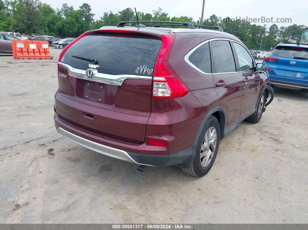 2015 Honda Cr-v Ex-l Burgundy vin: 2HKRM3H79FH535967