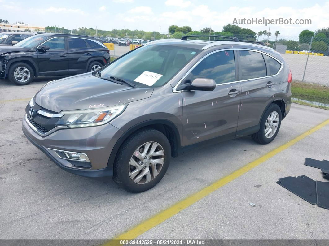 2016 Honda Cr-v Ex-l Brown vin: 2HKRM3H79GH551524