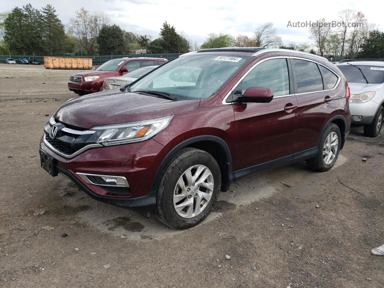 2015 Honda Cr-v Exl Burgundy vin: 2HKRM3H7XFH523164