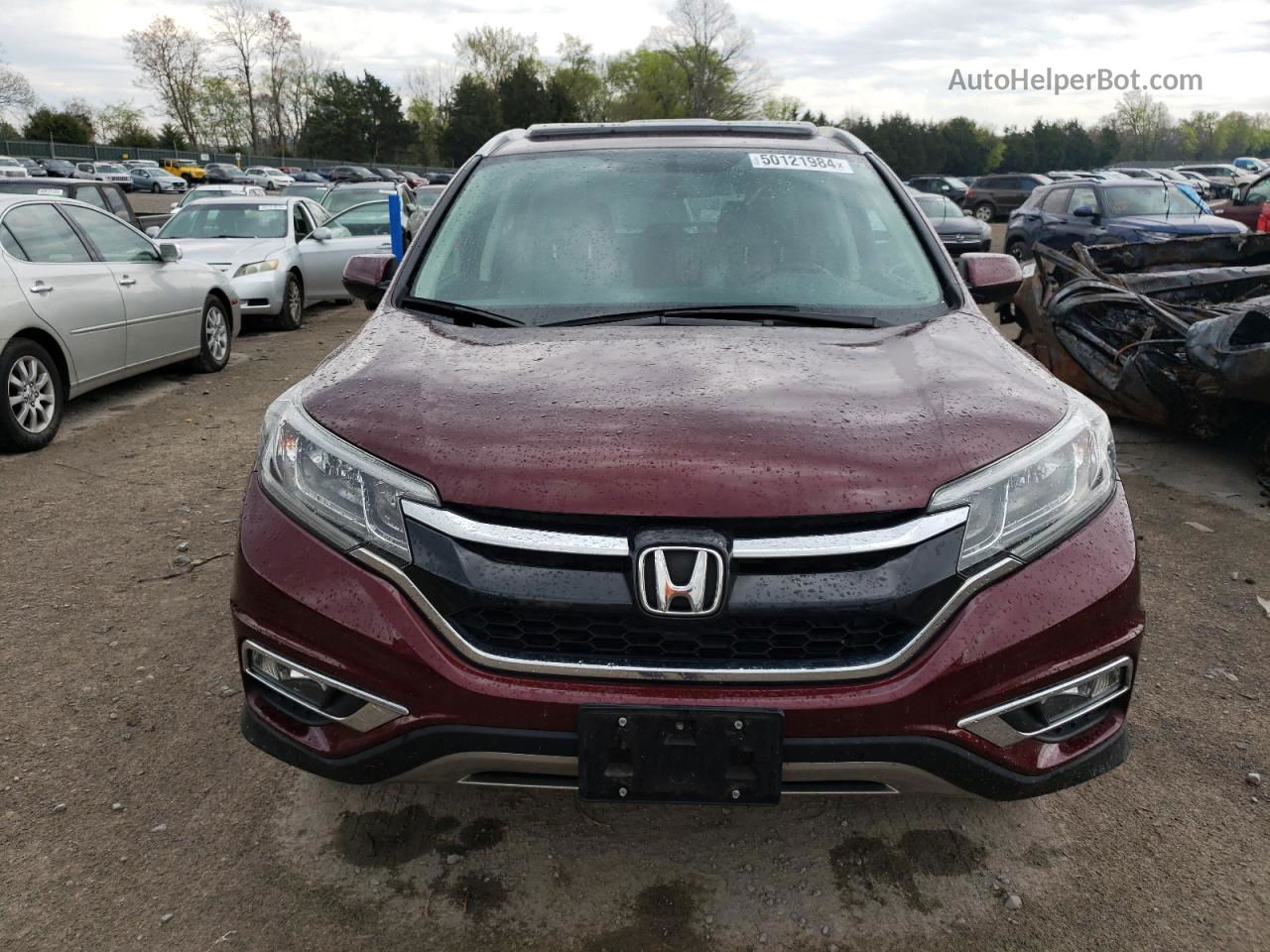 2015 Honda Cr-v Exl Бордовый vin: 2HKRM3H7XFH523164