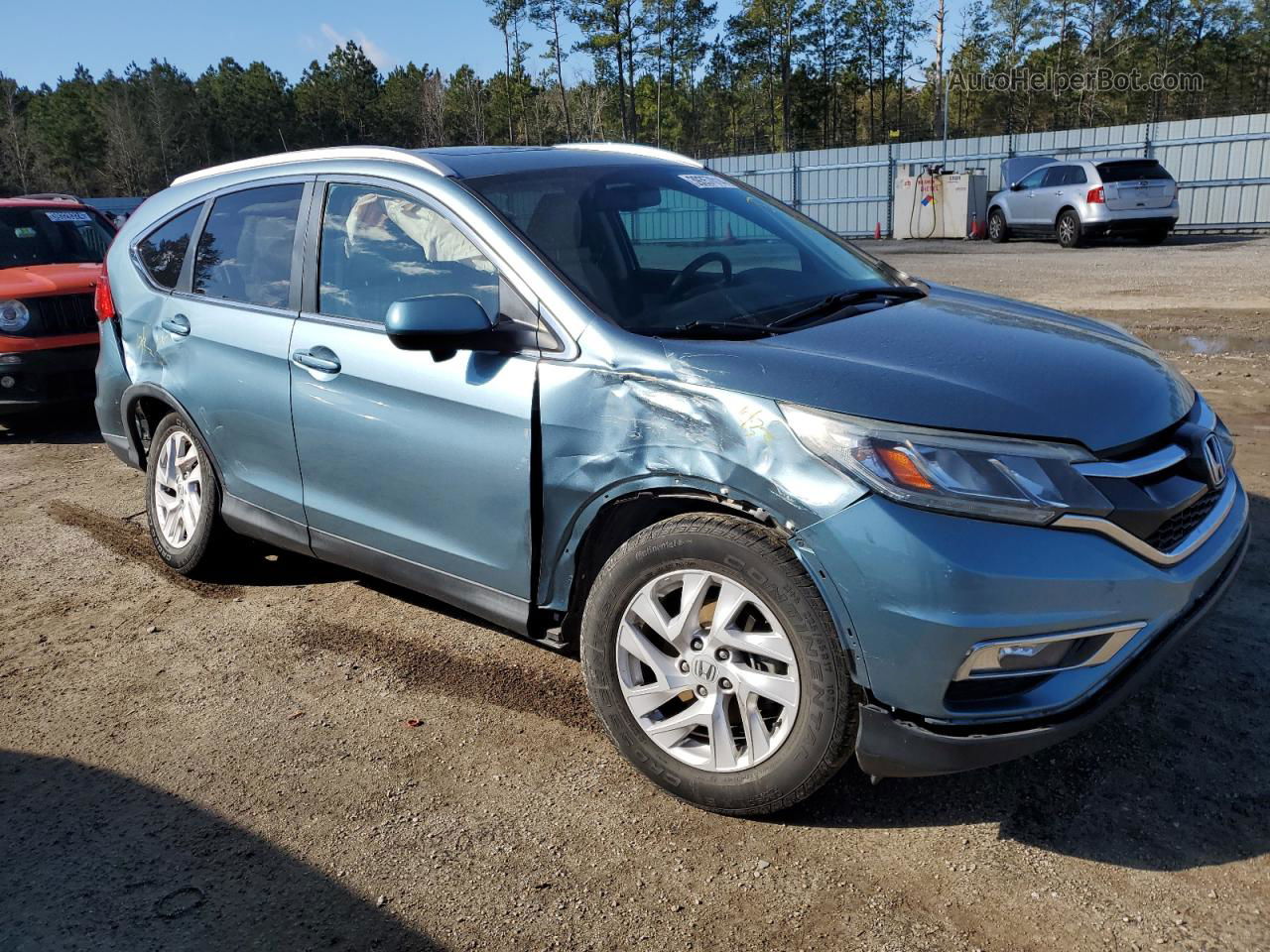 2016 Honda Cr-v Exl Blue vin: 2HKRM3H7XGH539088