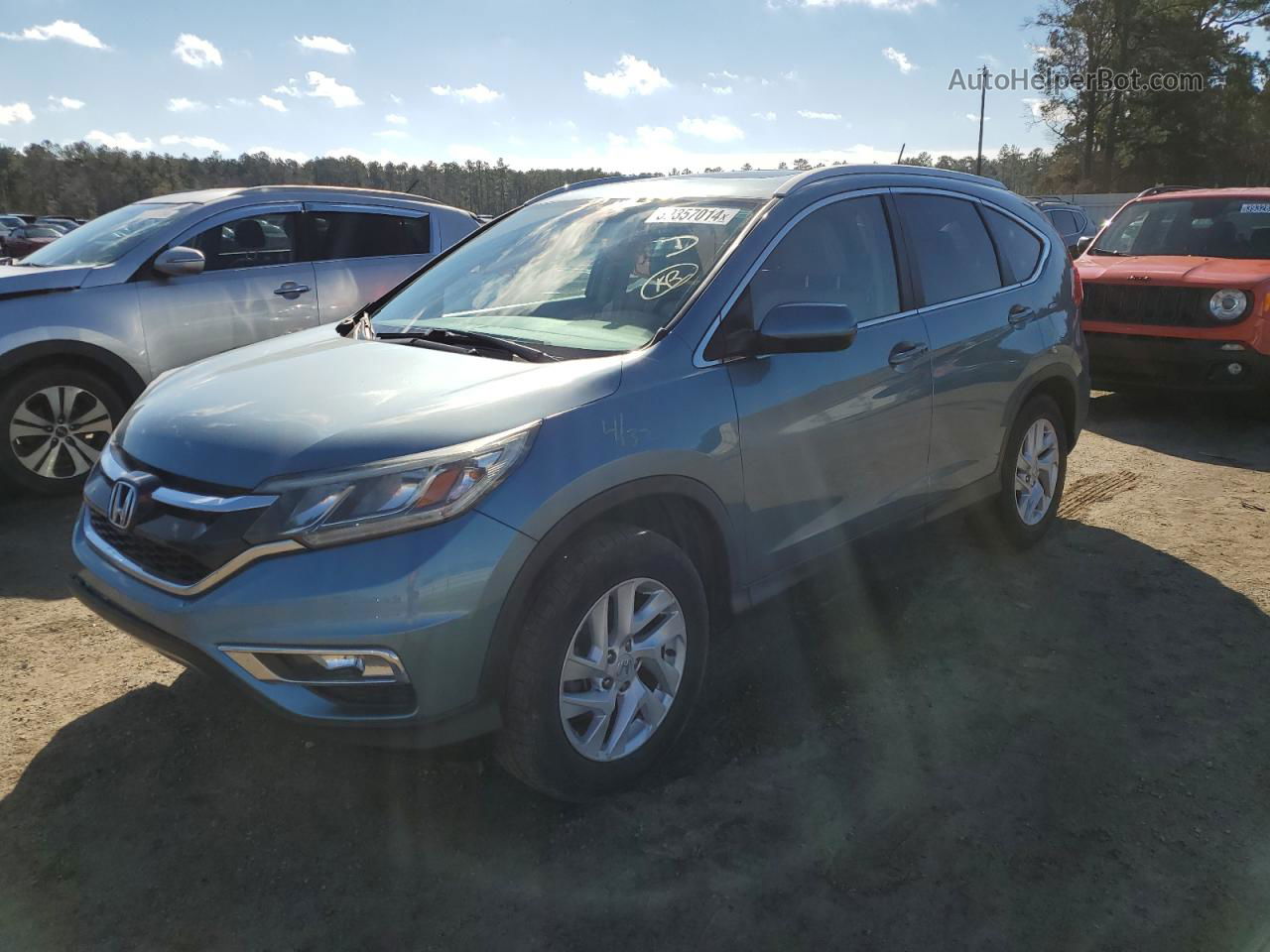 2016 Honda Cr-v Exl Blue vin: 2HKRM3H7XGH539088