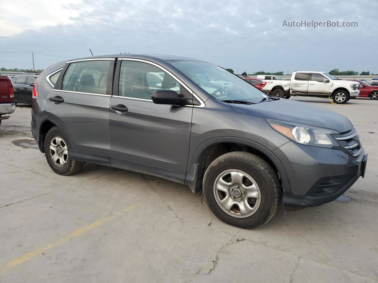 2013 Honda Cr-v Lx Gray vin: 2HKRM4H30DH656936