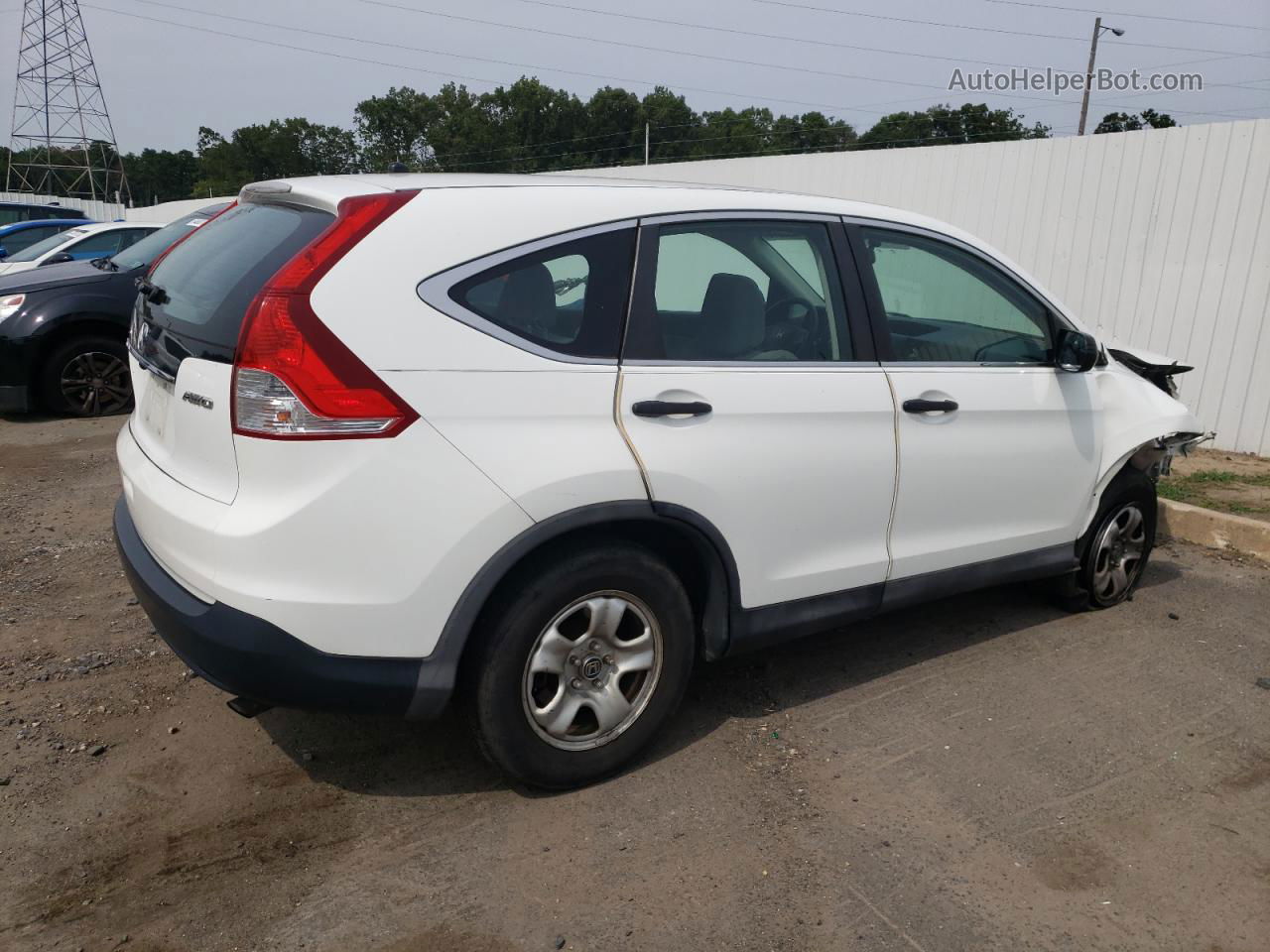 2012 Honda Cr-v Lx White vin: 2HKRM4H31CH623457