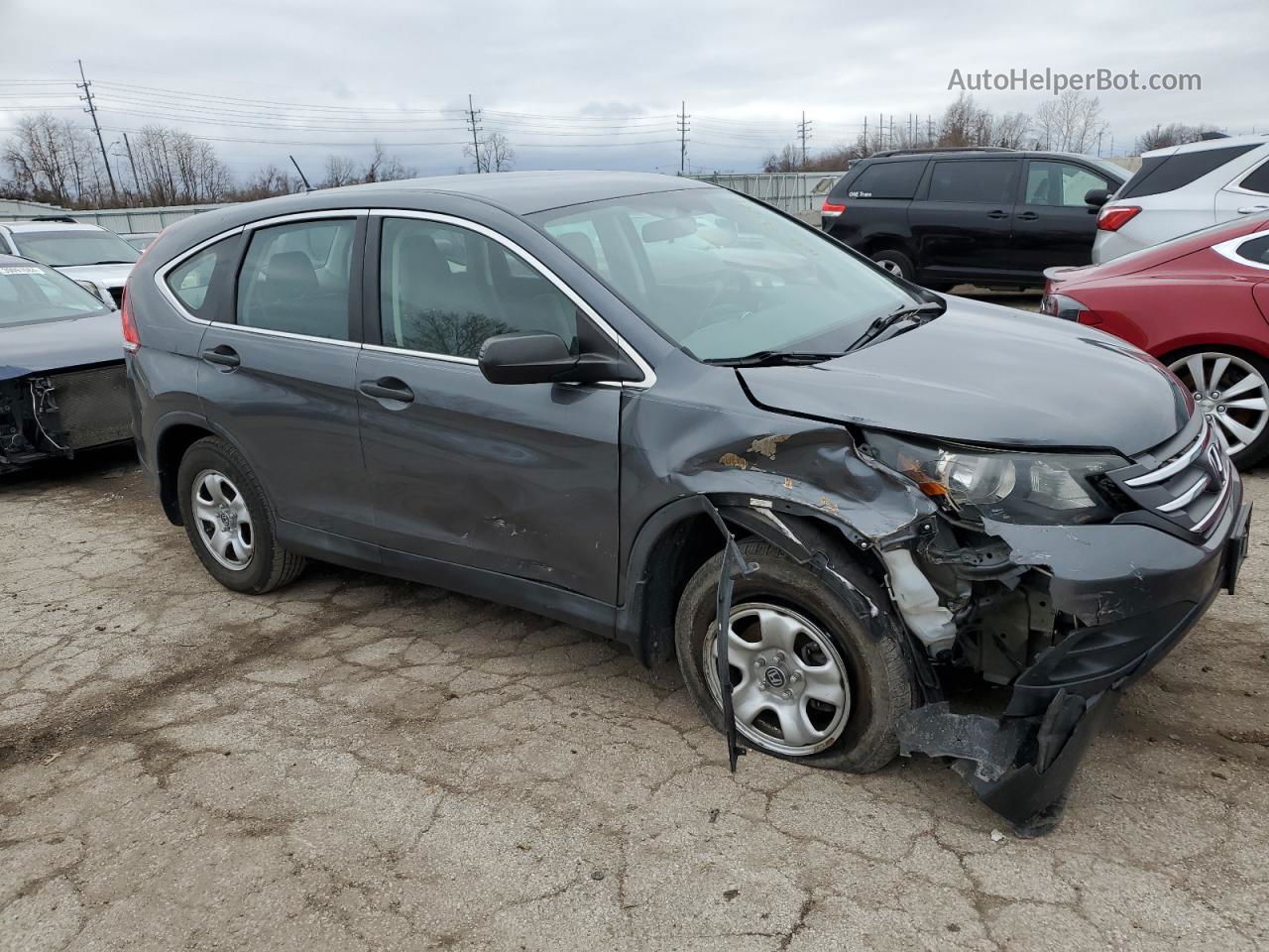 2013 Honda Cr-v Lx Gray vin: 2HKRM4H31DH622164