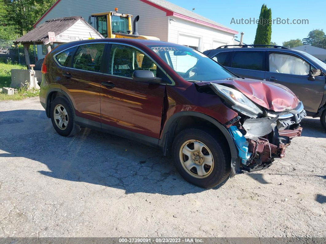 2015 Honda Cr-v Lx Maroon vin: 2HKRM4H31FH605769