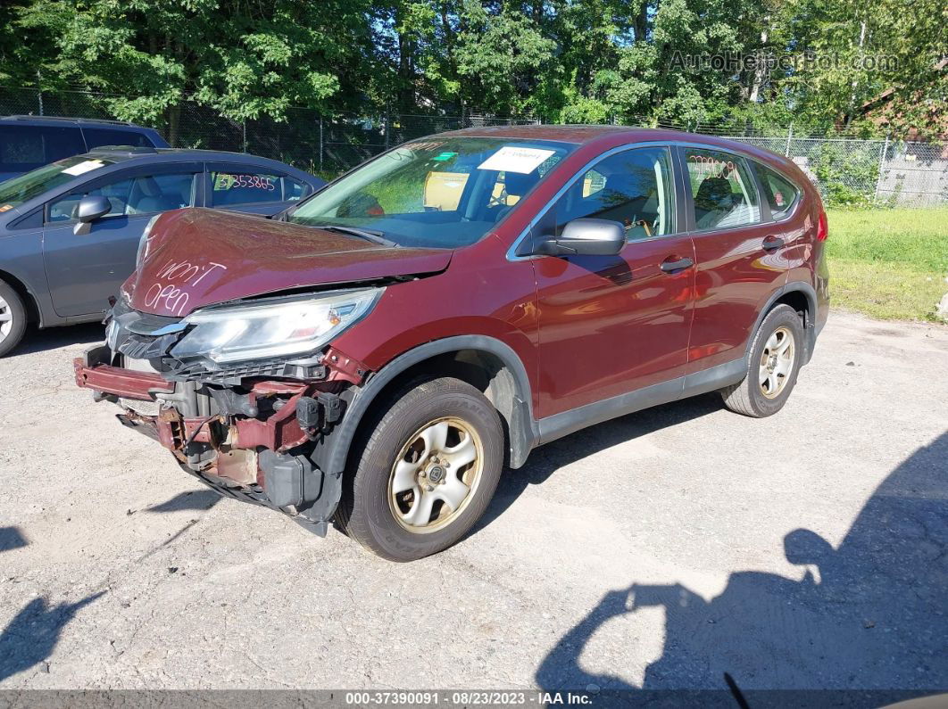 2015 Honda Cr-v Lx Maroon vin: 2HKRM4H31FH605769