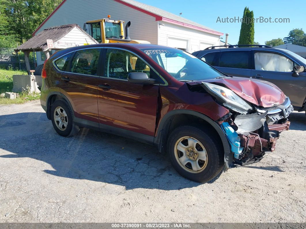 2015 Honda Cr-v Lx Maroon vin: 2HKRM4H31FH605769