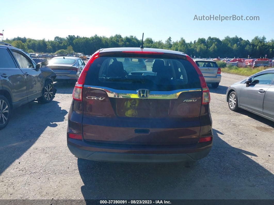 2015 Honda Cr-v Lx Maroon vin: 2HKRM4H31FH605769