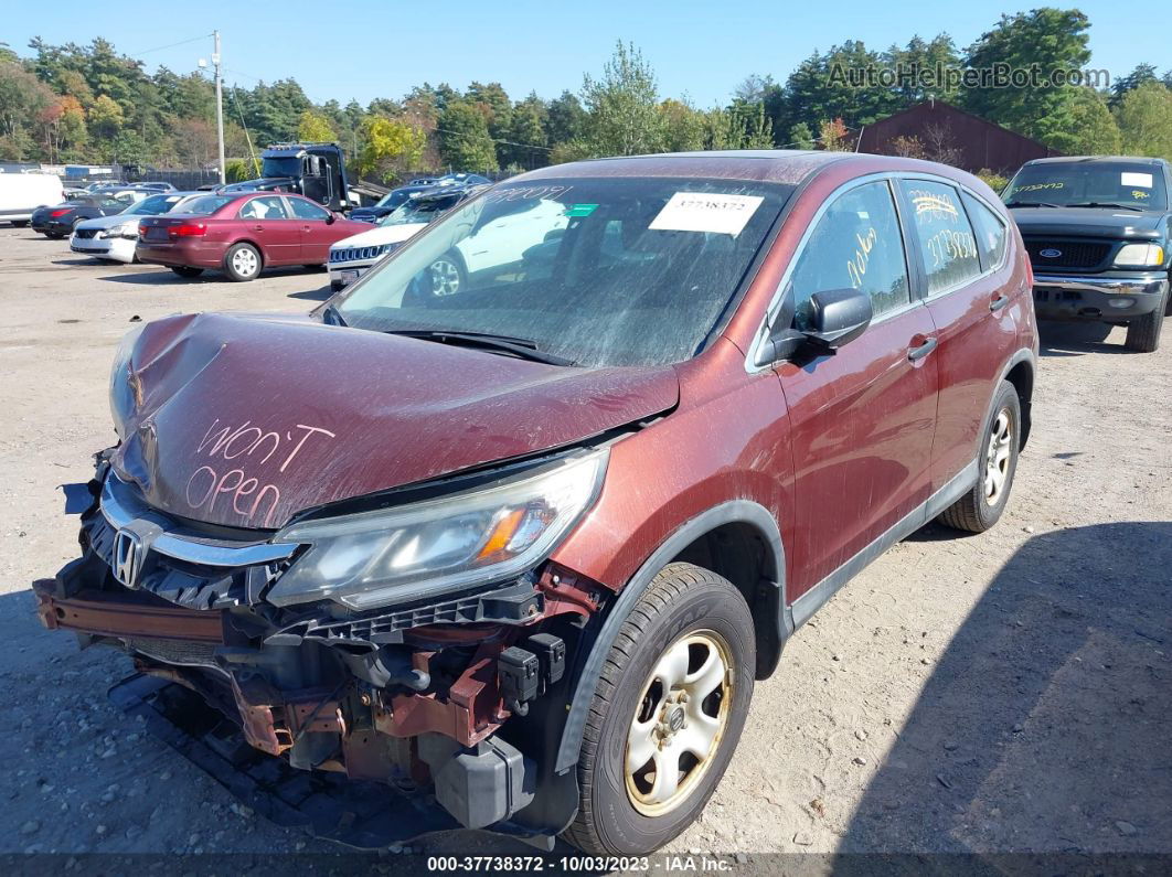 2015 Honda Cr-v Lx Red vin: 2HKRM4H31FH605769