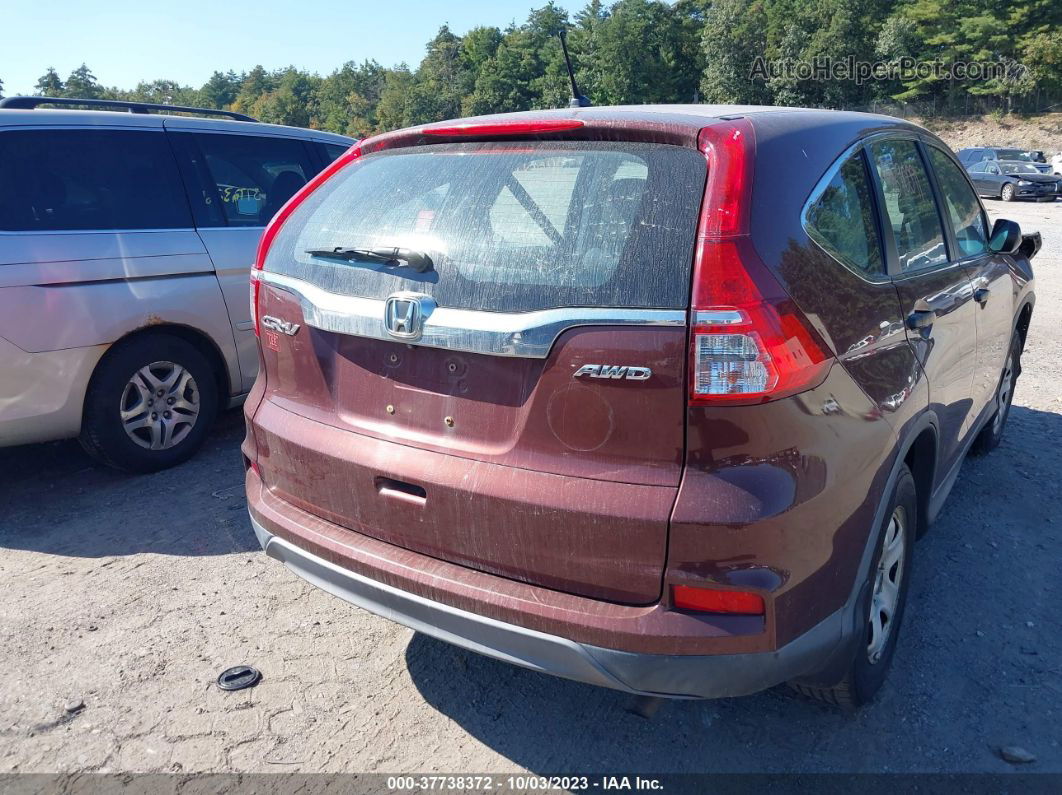 2015 Honda Cr-v Lx Red vin: 2HKRM4H31FH605769