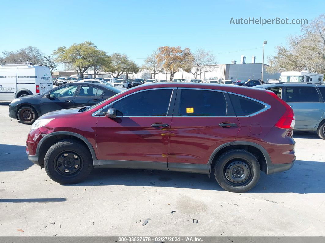 2015 Honda Cr-v Lx Maroon vin: 2HKRM4H31FH624614