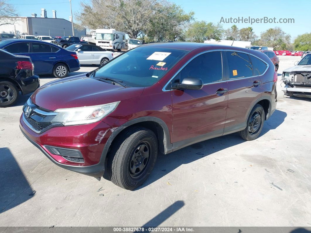 2015 Honda Cr-v Lx Maroon vin: 2HKRM4H31FH624614