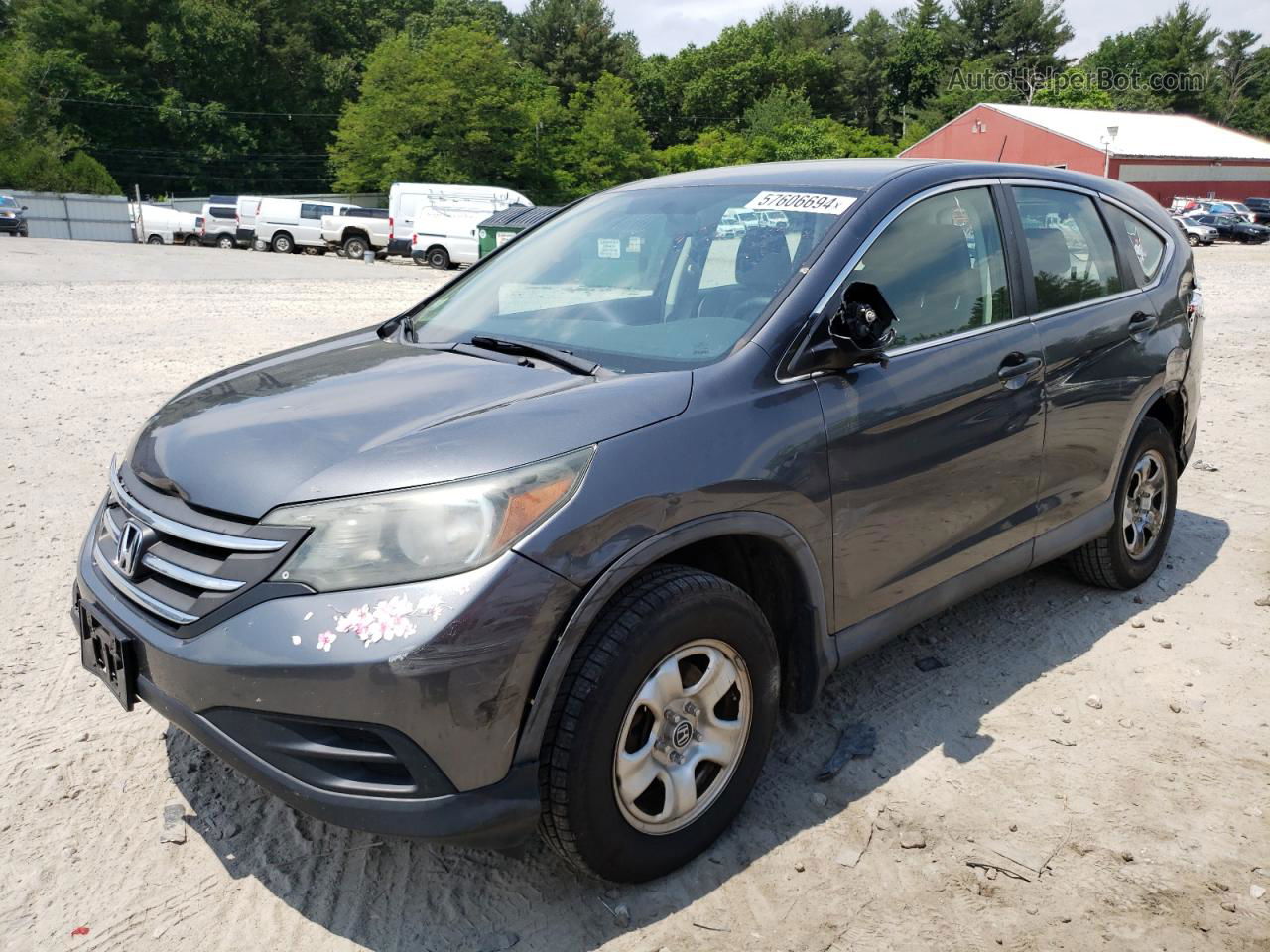 2013 Honda Cr-v Lx Gray vin: 2HKRM4H32DH644559