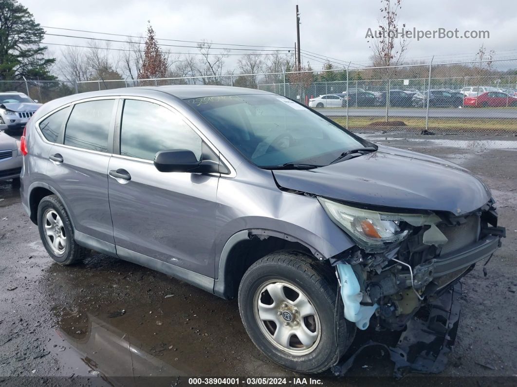 2016 Honda Cr-v Lx Gray vin: 2HKRM4H32GH603093