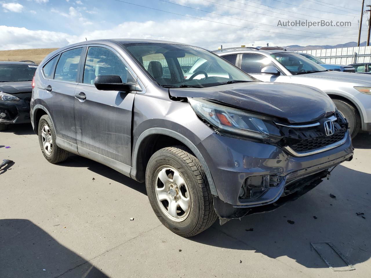 2016 Honda Cr-v Lx Gray vin: 2HKRM4H32GH620122