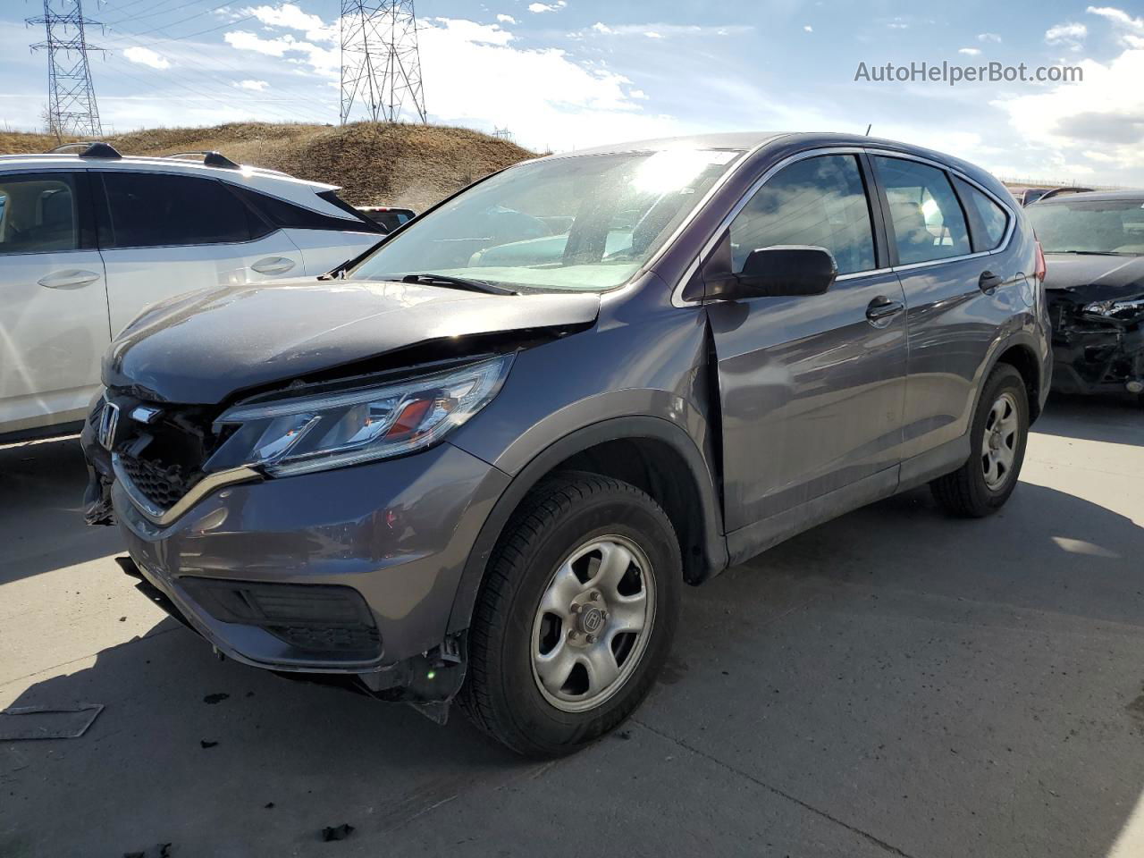 2016 Honda Cr-v Lx Gray vin: 2HKRM4H32GH620122