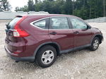 2015 Honda Cr-v Lx Burgundy vin: 2HKRM4H33FH628342