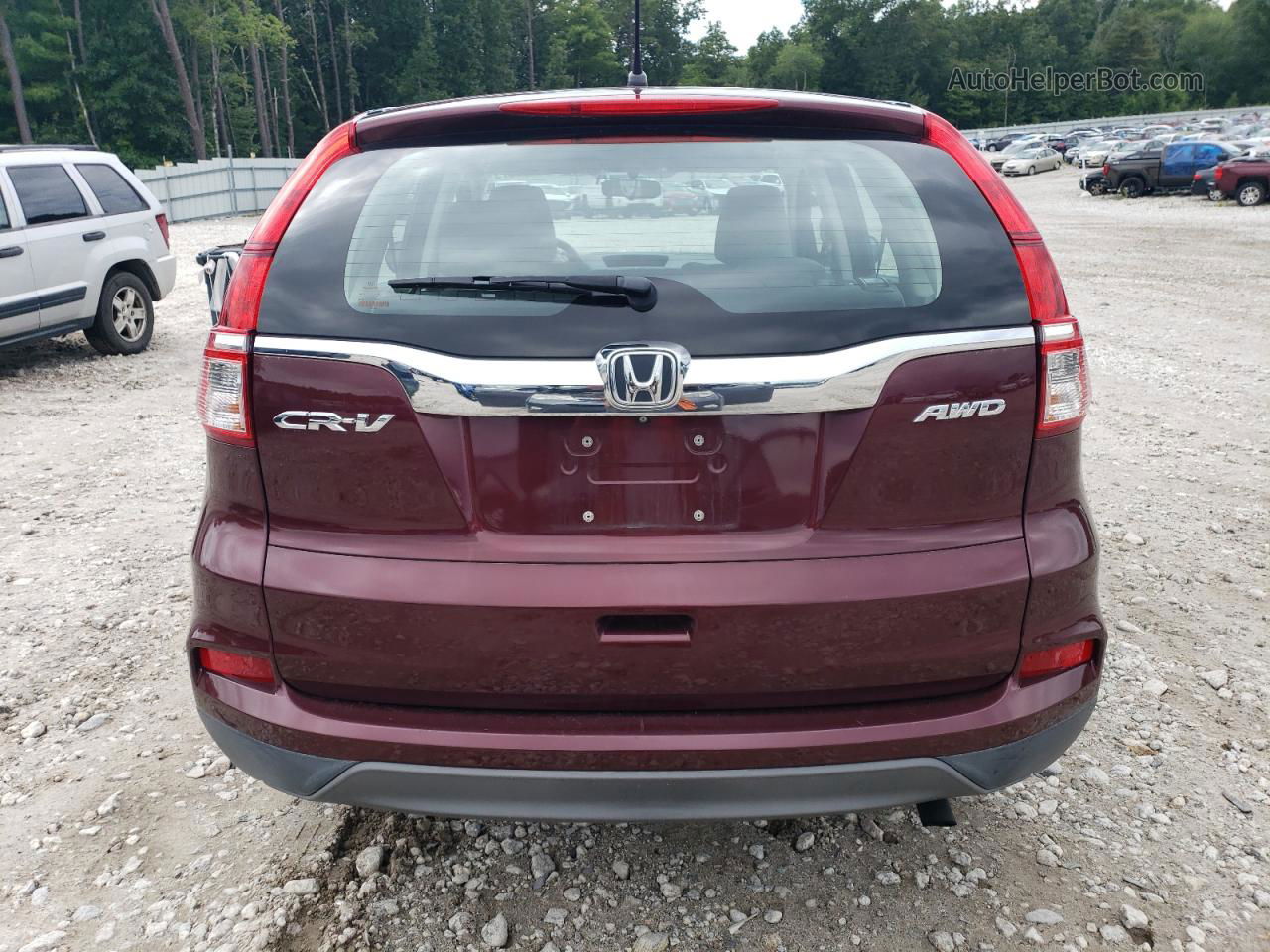 2015 Honda Cr-v Lx Burgundy vin: 2HKRM4H33FH628342