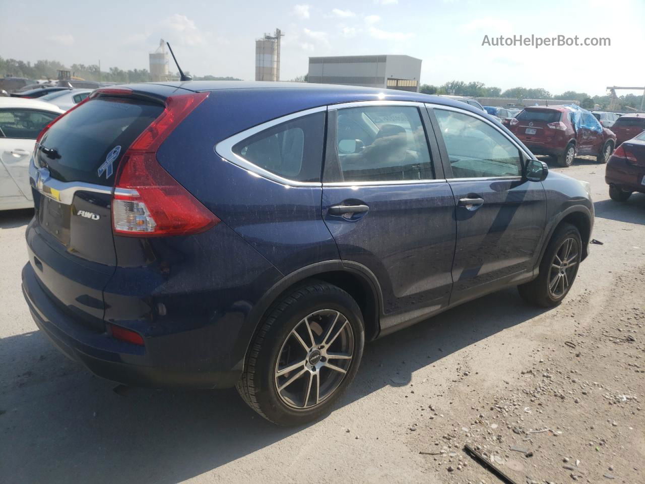 2015 Honda Cr-v Lx Blue vin: 2HKRM4H33FH628759