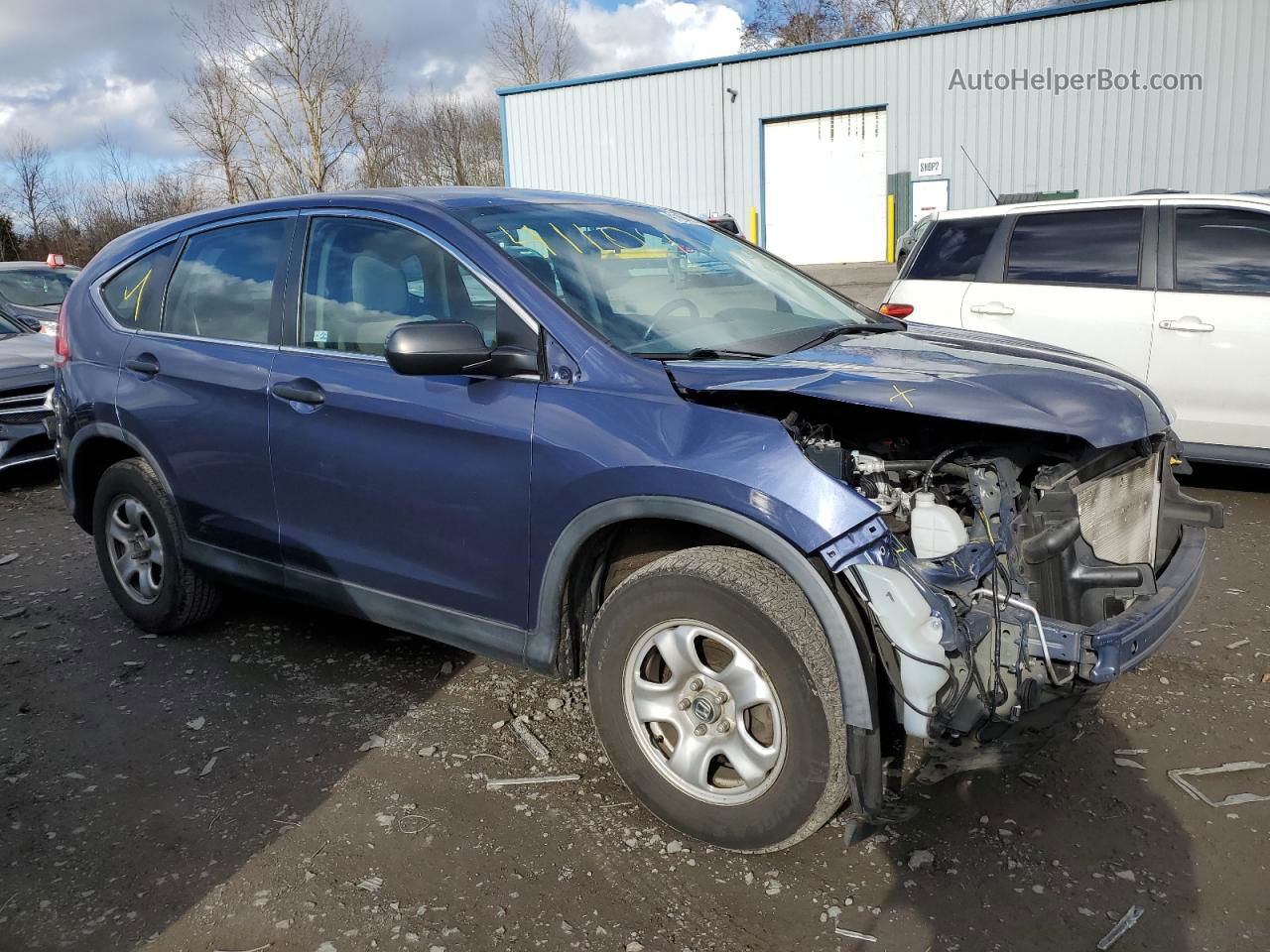 2013 Honda Cr-v Lx Blue vin: 2HKRM4H34DH624491