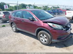 2015 Honda Cr-v Lx Burgundy vin: 2HKRM4H34FH610383