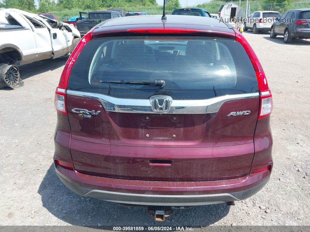 2015 Honda Cr-v Lx Burgundy vin: 2HKRM4H34FH610383