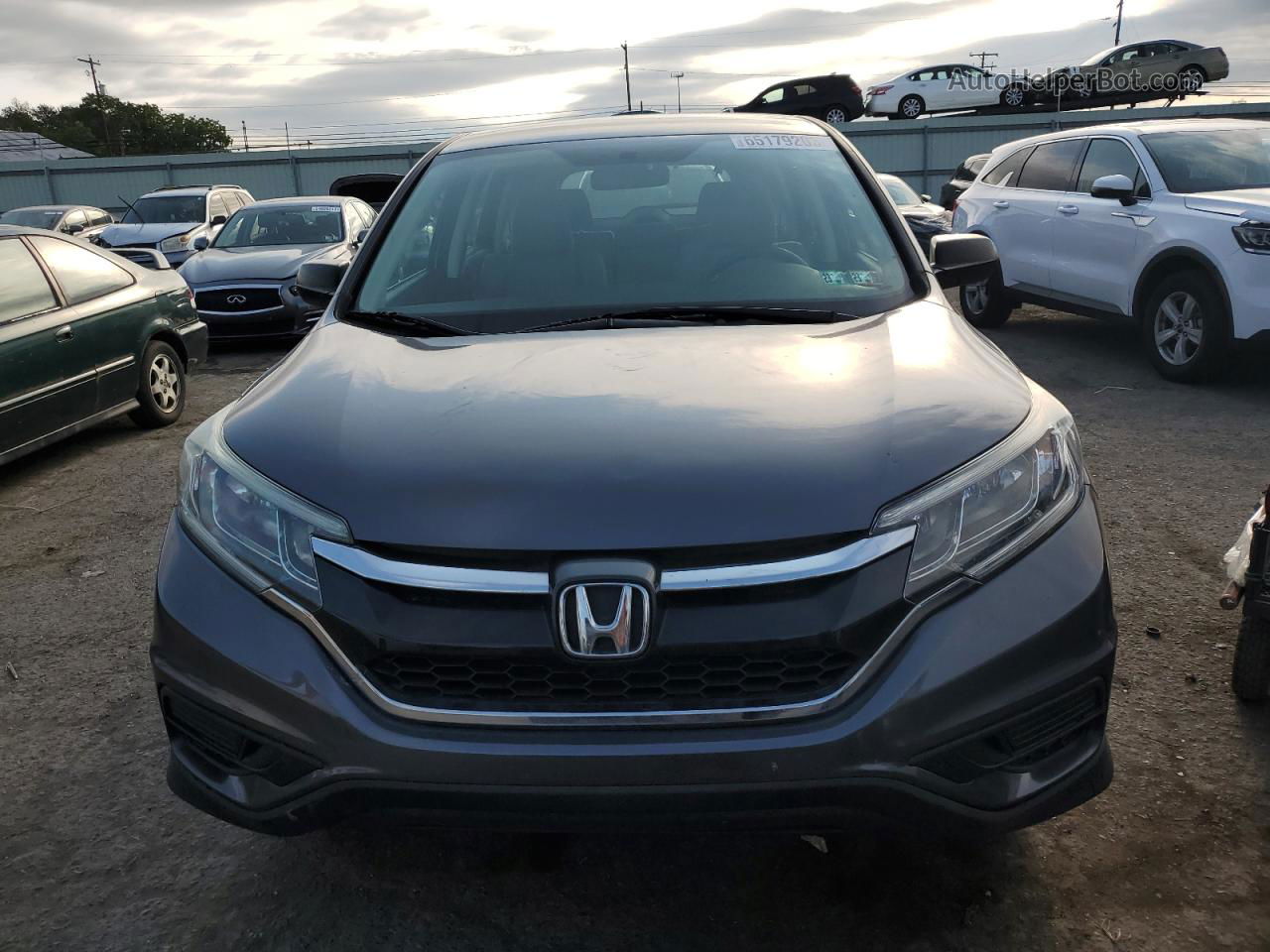 2015 Honda Cr-v Lx Gray vin: 2HKRM4H34FH700438