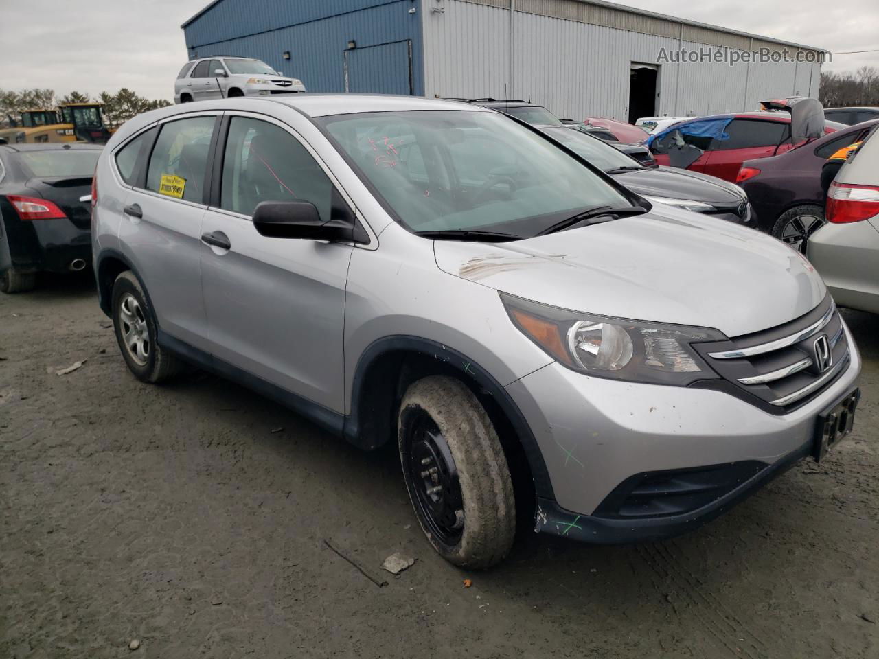 2013 Honda Cr-v Lx Silver vin: 2HKRM4H35DH677894