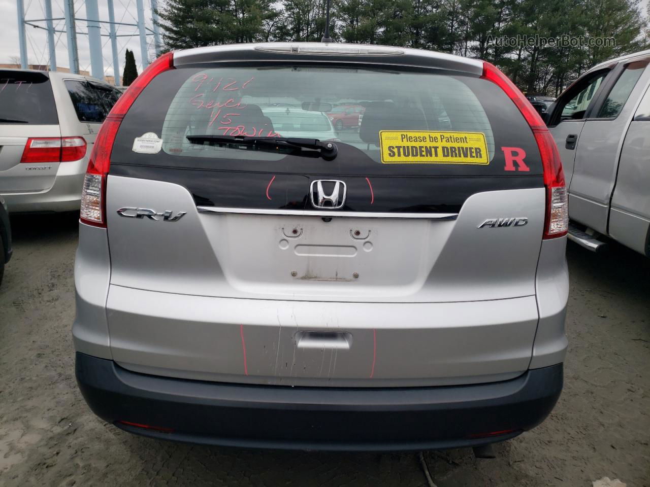 2013 Honda Cr-v Lx Silver vin: 2HKRM4H35DH677894