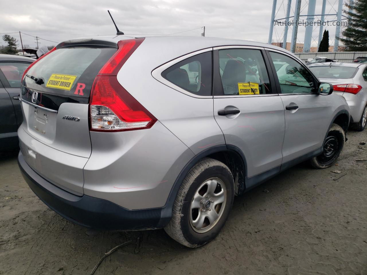 2013 Honda Cr-v Lx Silver vin: 2HKRM4H35DH677894