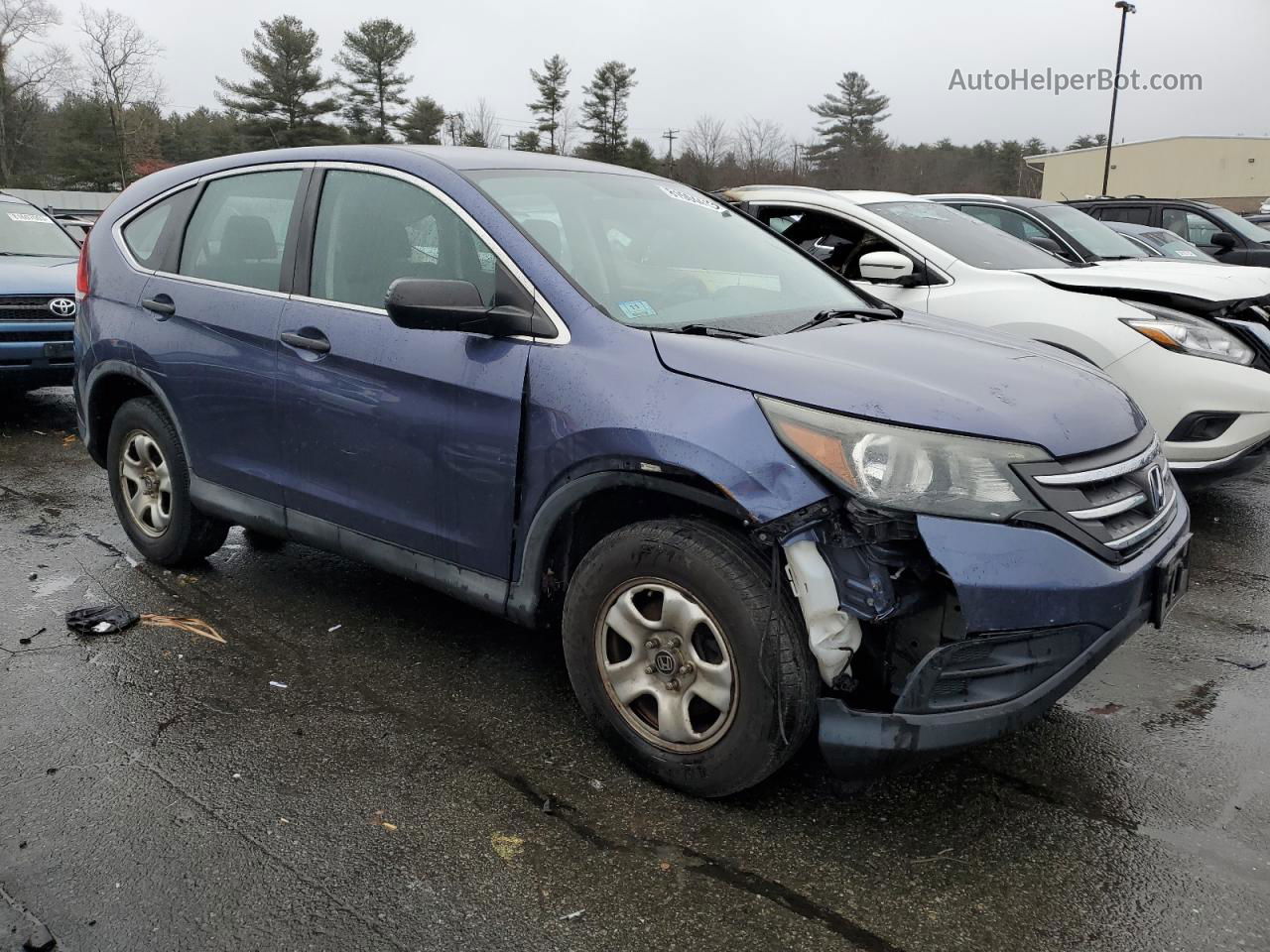 2013 Honda Cr-v Lx Blue vin: 2HKRM4H35DH681380